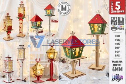 Paquete de linternas navideñas