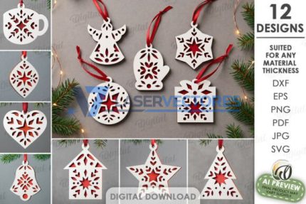 Lote de adornos navideños