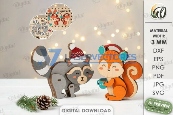 Paquete de adornos navideños para estantería con forma de animales - Imagen 6
