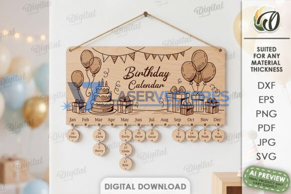 Paquete de calendarios de cumpleaños familiares - Imagen 4