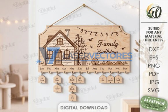 Paquete de calendarios de cumpleaños familiares - Imagen 9