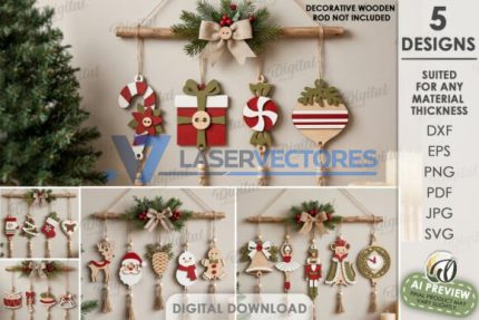 Lote de adornos navideños