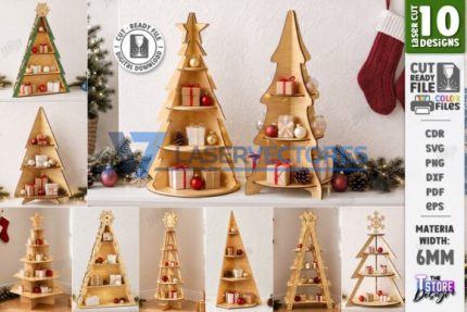 Paquete de estantes para árboles de Navidad