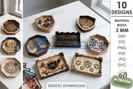 Juego de bandejas para dados