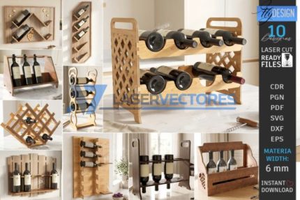 Paquete de soportes para botellas de vino