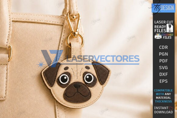 Llavero de piel con forma de animal y etiqueta para bolso (paquete de dos) - Imagen 4