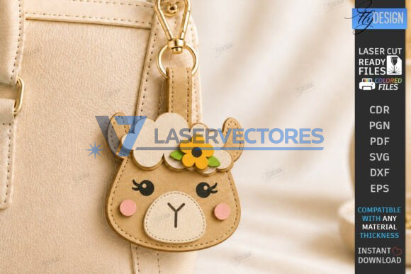 Llavero de piel con forma de animal y etiqueta para bolso (paquete de dos) - Imagen 6