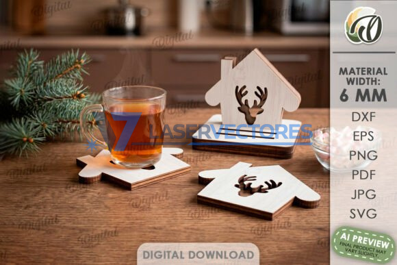 Lote de posavasos navideños - Imagen 6
