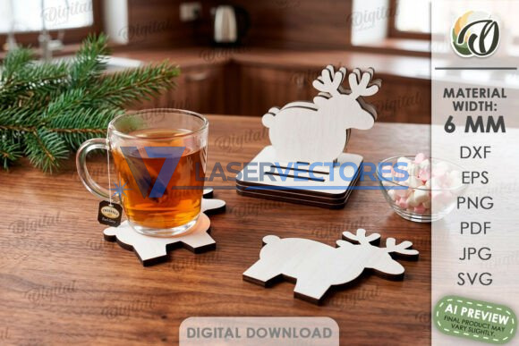Lote de posavasos navideños - Imagen 7