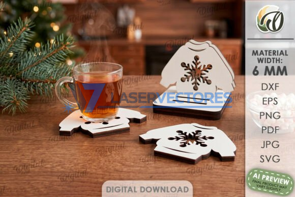 Lote de posavasos navideños - Imagen 8