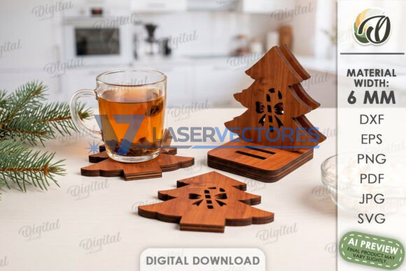 Lote de posavasos navideños - Imagen 9