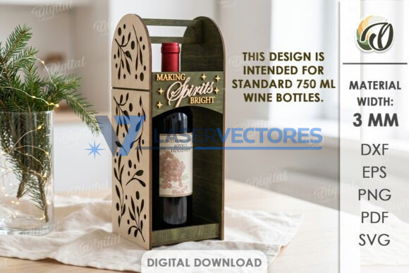 Juego de soportes para botellas de vino navideños - Imagen 9