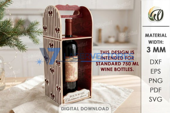Juego de soportes para botellas de vino navideños - Imagen 11