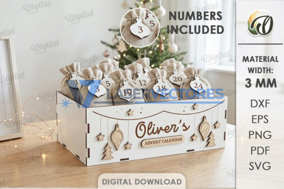 Paquete de cajas de Adviento navideñas - Imagen 4