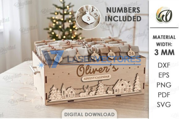 Paquete de cajas de Adviento navideñas - Imagen 5