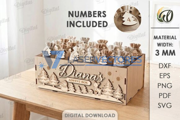 Paquete de cajas de Adviento navideñas - Imagen 7