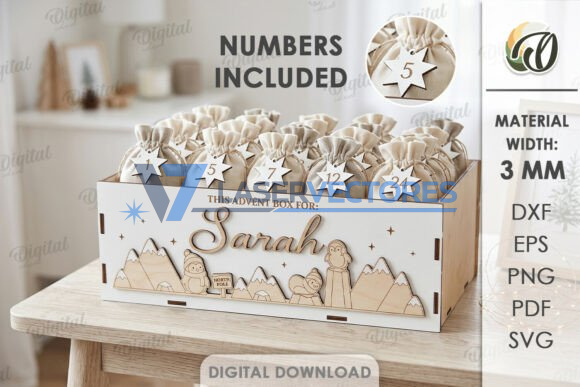 Paquete de cajas de Adviento navideñas - Imagen 8