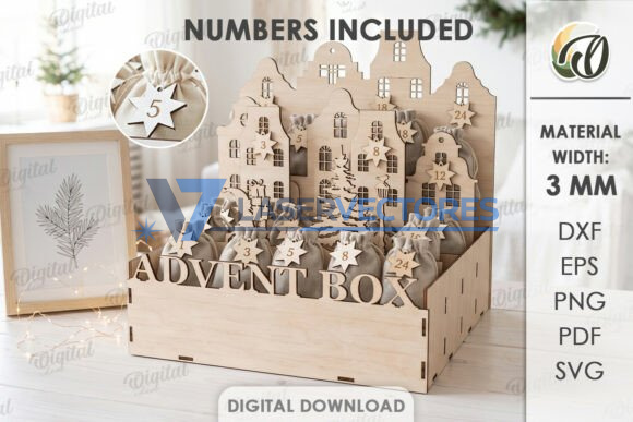 Paquete de cajas de Adviento navideñas - Imagen 10