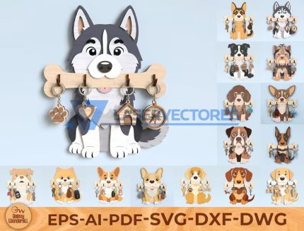 Pack de Perros Porta Llaves