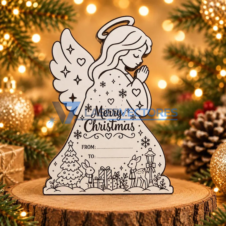 Ángel Navideño con Nacimiento - Imagen 3
