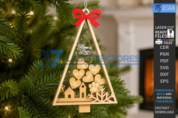 Paquete de adornos navideños familiares - Imagen 2
