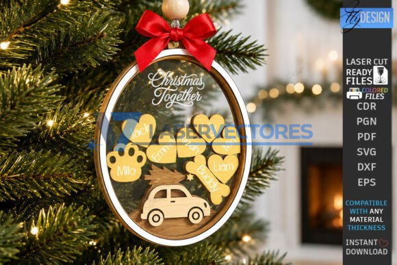 Paquete de adornos navideños familiares - Imagen 5