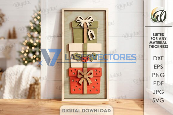 Paquete triple de letreros navideños para pared - Imagen 5