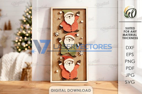 Paquete triple de letreros navideños para pared - Imagen 6