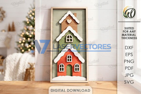 Paquete triple de letreros navideños para pared - Imagen 8