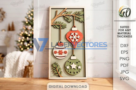Paquete triple de letreros navideños para pared - Imagen 10