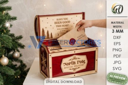 Buzón de Navidad para cartas de Papá Noel