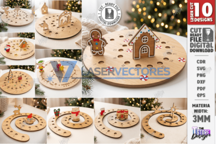 Paquete de calendario de adviento navideño