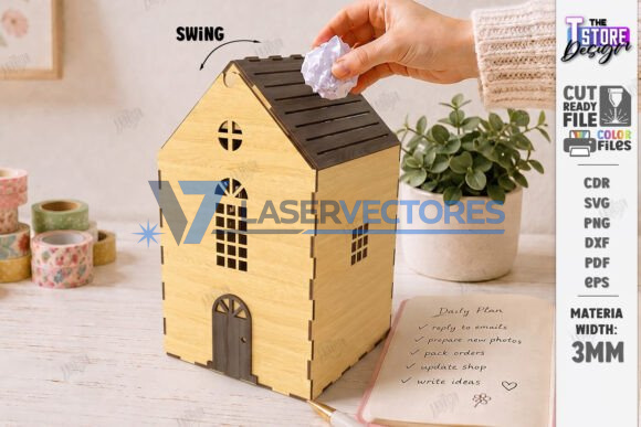 Paquete de papeleras con forma de casa - Imagen 3