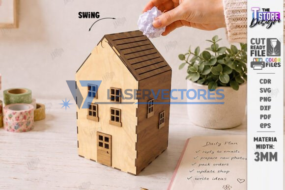 Paquete de papeleras con forma de casa - Imagen 4