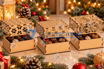 Paquete de cajas de regalo navideñas