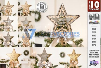 Paquete personalizado de estrellas navideñas