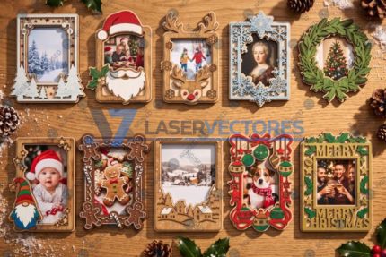 Paquete de marcos de fotos navideños