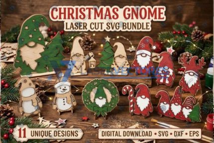 Paquete de gnomos navideños