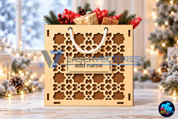 Bolsa de regalo navideña personalizada - Imagen 3