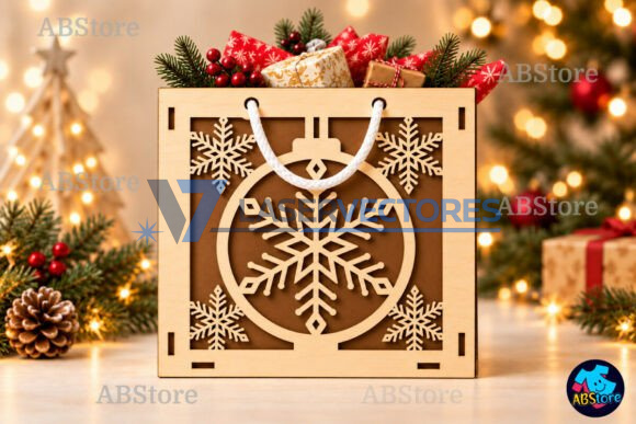 Bolsa de regalo navideña personalizada - Imagen 4