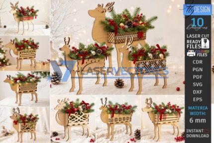 Paquete de decoración navideña para macetas