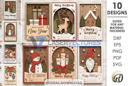 Paquete de tarjetas navideñas