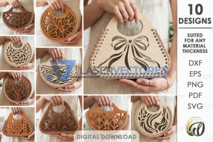 Paquete de bolsos de madera