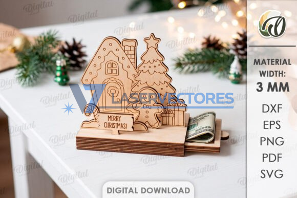 Paquete de cajas de regalo navideñas en efectivo - Imagen 3
