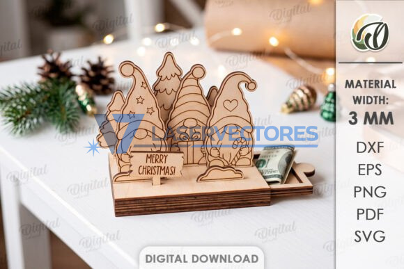 Paquete de cajas de regalo navideñas en efectivo - Imagen 4