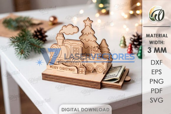 Paquete de cajas de regalo navideñas en efectivo - Imagen 5