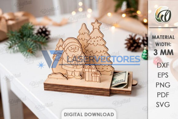 Paquete de cajas de regalo navideñas en efectivo - Imagen 7