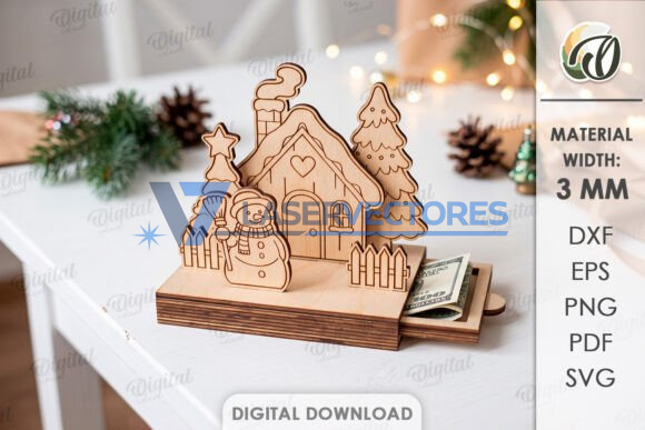 Paquete de cajas de regalo navideñas en efectivo - Imagen 9