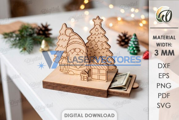 Paquete de cajas de regalo navideñas en efectivo - Imagen 11