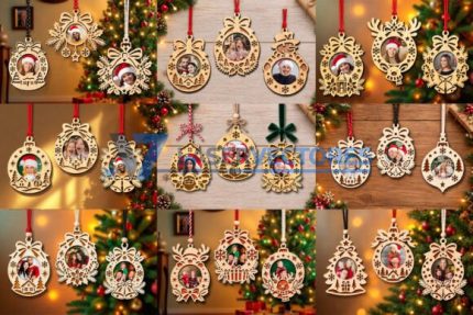 Paquete de adornos navideños para fotos